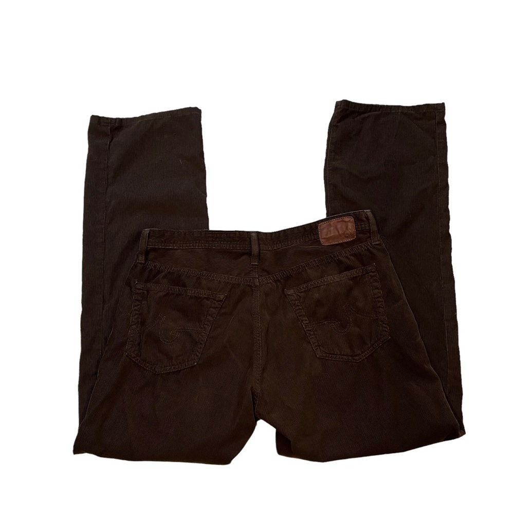 AG Adriana Goldschmied Protege Straight-Leg Brown Corduroy Jeans - Picture 6 of 13